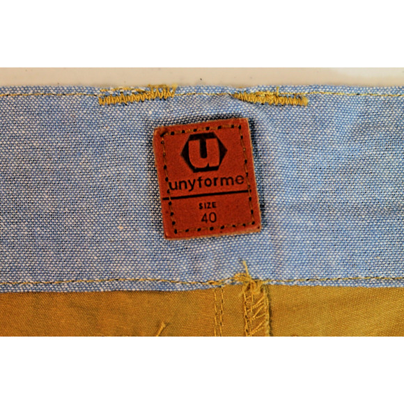 Unyforme Carter Pants Mens size 40x34 Gold Khaki Cargo Joggers Logo - Picture 6 of 10